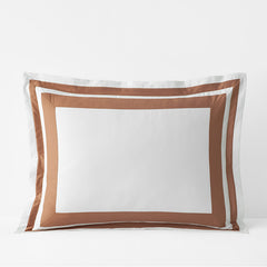 Double Border Classic Smooth Wrinkle-Free Sateen Sham - Caramel, King