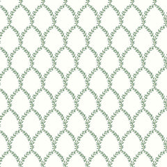 Laurel Traditional Wallpaper - Green, Roll