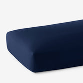Premium Cool Supima® Cotton Percale Fitted Bed Sheet - Navy, Cal King