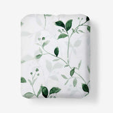 Botanic Meadow Premium Smooth Wrinkle-Free Sateen Fitted Bed Sheet - Evergreen, King
