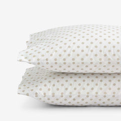 Isadora Classic Cool Cotton Percale Pillowcase Set - Dot, Standard