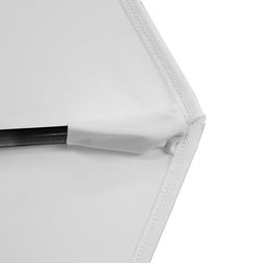 Round Outdoor Patio Umbrella, Fiberglass with Twist Tilt - Black Finish, Cabana Classic, 7.5'