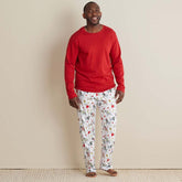 Family Printed Peruvian Cotton Men's Pajama Set - Holiday Paws, XL