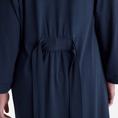 Pima Cotton Kimono Robe - Navy, XS