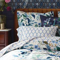 Peacock Classic Smooth Sateen Duvet Cover - Ivory Multi, Full