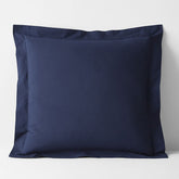Classic Cool Cotton Percale Sham - Navy, Euro