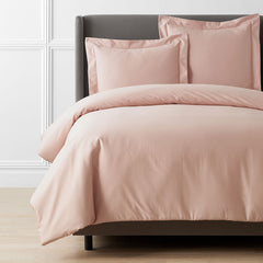 Premium Smooth Supima® Cotton Wrinkle-Free Sateen Duvet Cover - Rose, Full/Queen