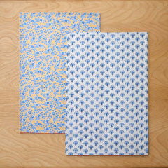 Ari Tea Towels, Set of 2 - Yellow Blue