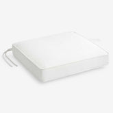 Rain Boxed Edge Replacement Chair Cushion - White, 20 in. x 20 in.