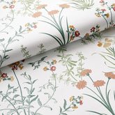 Jardin Traditional Wallpaper - White Multi, Swatch