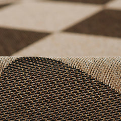 Diamond Checkered Outdoor Rug - Black, 2' 7" x 7' 6" Runner