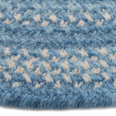 Bambini Braided Chenille Rug - Blue, 5' x 8' Oval
