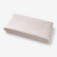 Ditsy Gingham Classic Cool Organic Cotton Percale Quilted Changing Pad Cover - Pink