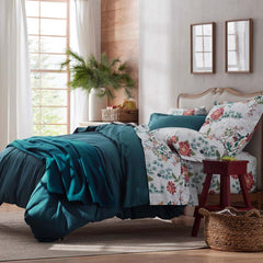 Classic Ultra-Cozy Cotton Velvet Flannel Solid Duvet Cover - Teal, Twin/Twin XL