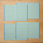 Arienna Wave Placemats, Set of 4 - Green Multi