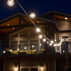 Bistro LED String Lights - Black, 25'