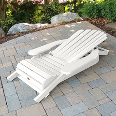 Folding and Reclining Adirondack Chair - White