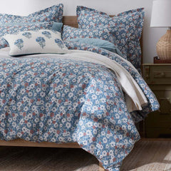 Julienne Classic Cool Cotton Percale Sham - Floral Blue, King