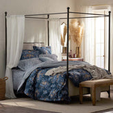 Antara Reversible Premium Smooth Sateen Duvet Cover - Navy, Twin/Twin XL