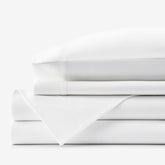 Premium Ultra-Cozy Cotton Velvet Flannel Bed Sheet Set - White, King