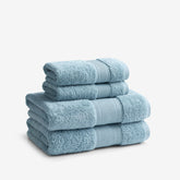 Regal Egyptian Cotton 4-Piece Bath & Hand Towel Set - Blue Sky