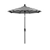 Round Outdoor Patio Umbrella, Fiberglass with Twist Tilt - Bronze Finish, Cabana Classic, 7.5'