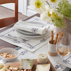Floral Napkins, Set of 4 - Floral Border
