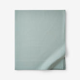 Classic Ultra-Cozy Cotton Velvet Flannel Flat Bed Sheet - Seafoam, Queen