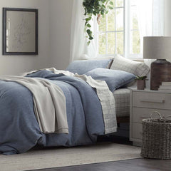 Mini Waffle Sham - Denim Blue, King