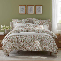 Garden Florals Premium Smooth Wrinkle-Free Sateen Flat Bed Sheet - Cream Multi, Queen