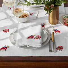 Embroidered Novelty Napkins, Set of 4 - Birds