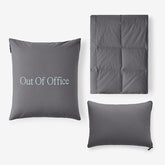 Premium Travel Pillow Throw Set - Pewter