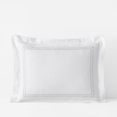 Dorset Stripe Luxe Smooth Egyptian Cotton Sateen Sham - Taupe, King