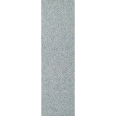 Herringbone Hand Tufted Wool Rug - Blue, 2' 3" x 8' Runner