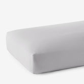 Premium Smooth Supima® Cotton Wrinkle-Free Sateen Fitted Bed Sheet - Light Gray, Deep Pocket King