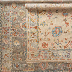 Hand Knotted Traditional Wool Rug - Silver, 3' x 5'