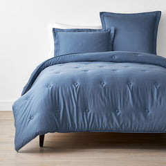 Classic Smooth Rayon Made From Bamboo Sateen Comforter - Blue Horizon, King/Cal King