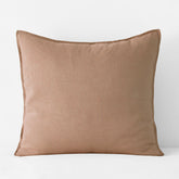Premium Breathable Washed Linen Solid Sham - Light Clay, Euro