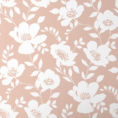 Ava Traditional Wallpaper - Floral Clay, Roll