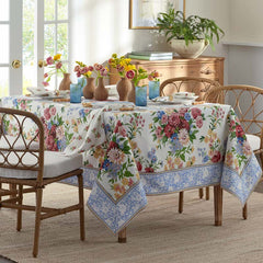 Garden Floral Cotton Tablecloth - Natures Bouquet, 70 in. x 108 in.