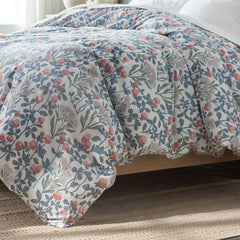 Holiday Print Classic Ultra-Cozy Cotton Velvet Flannel Sham - Botanical Grace, Euro