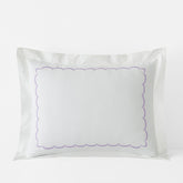 Embroidered Scallop Classic Cool Cotton Percale Sham - Lavender, King