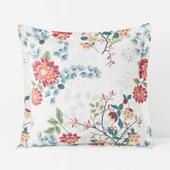 Holiday Print Classic Ultra-Cozy Cotton Velvet Flannel Sham - Vintage Blooms, Euro