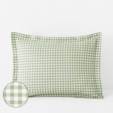 Gingham Classic Cool Organic Cotton Percale Sham - Moss, Standard