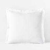 Premium Breathable Relaxed Linen Sham - White, Euro