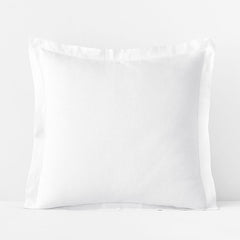 Premium Breathable Relaxed Linen Sham - White, Euro
