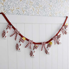 Flower Holiday Bunting - Red