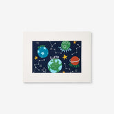 Planets & Rockets Wall Art - Blue
