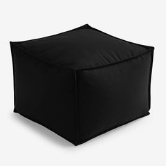 Indoor/Outdoor Pouf - Black, Medium