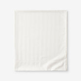 Dobby Stripe Classic Smooth Wrinkle-Free Sateen Flat Bed Sheet - Cream, Queen